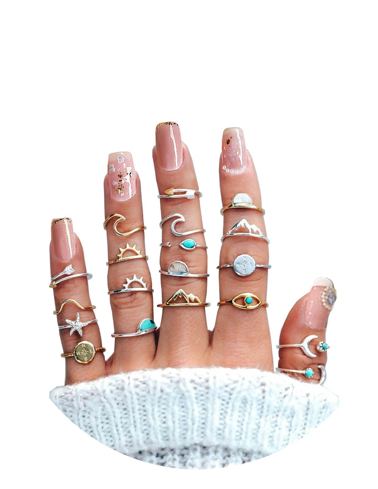 Dcfywl731 Gold Knuckle Rings Set for Women Gifts Trendy Stuff Boho Retro Stac...