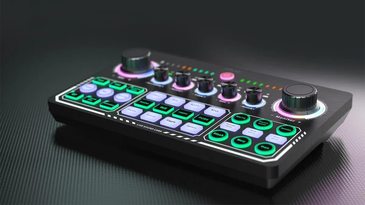 FIFINE Gaming Streaming Audio Mixer Amplitank SC6 Bluetooth
