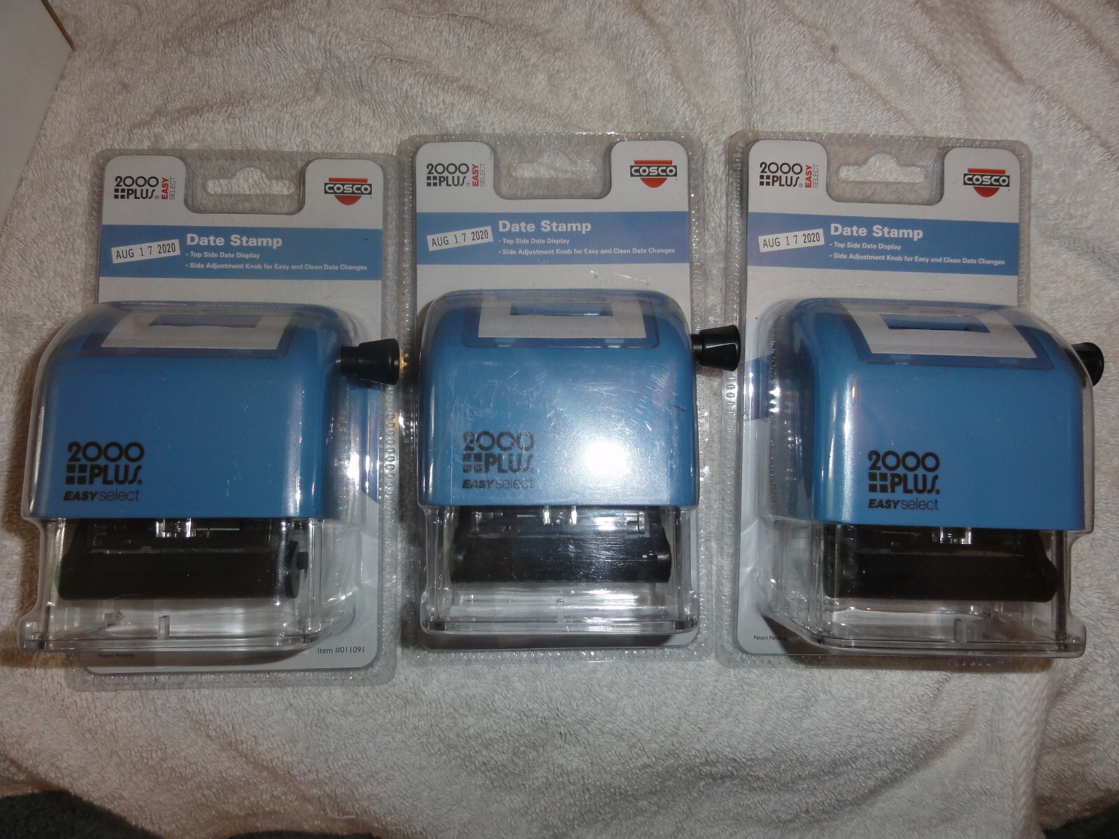 Brand New LOT OF 3 Cosco 2000 PLUS Side Adjustment Top side DATE DISPLAY STAMP