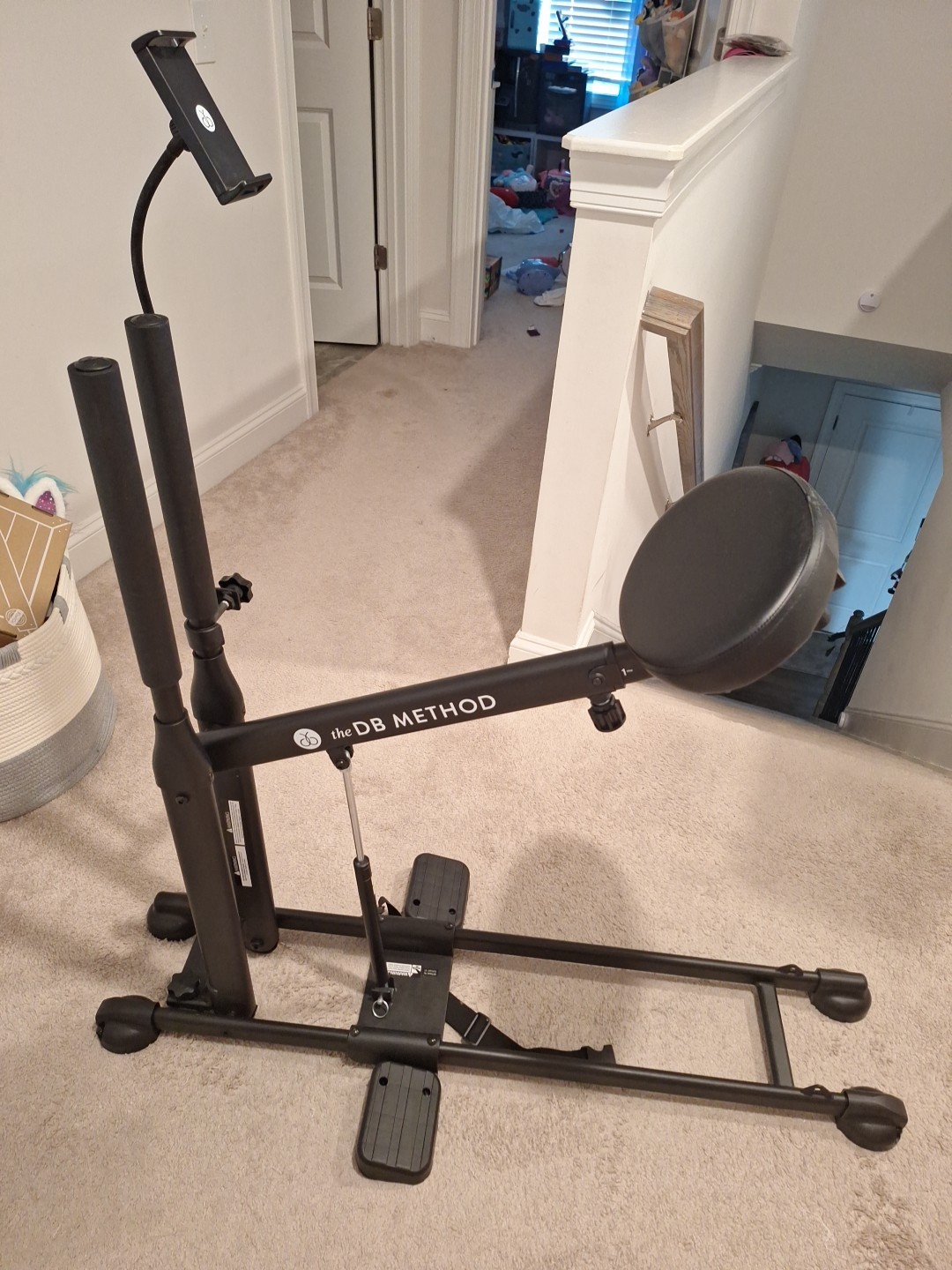 The DB Method Home Squat Exercise Machine w/Manual & Cell Phone Holder Excellent