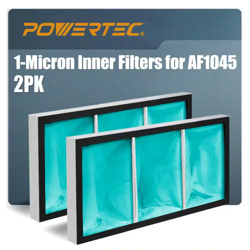 1 Micron Inner Filters for AF1044, AF1045 and WEN 3417, AF1270 Air Filtration (2