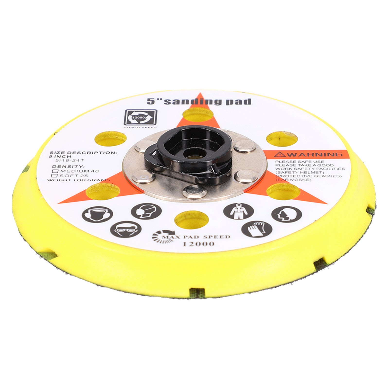 12000rpm Sanding Pad 125mm Dual Function Medium Soft Plastic Practical