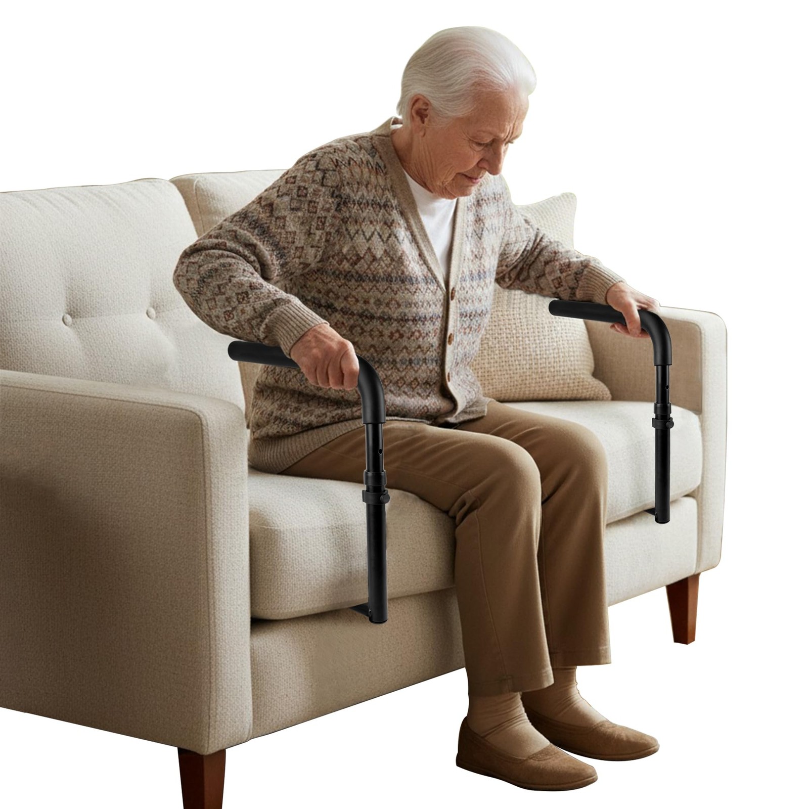 L1 Stand Assist Rail for Couch, Chair Stand Assist Aid for Elderly, Elderly A...