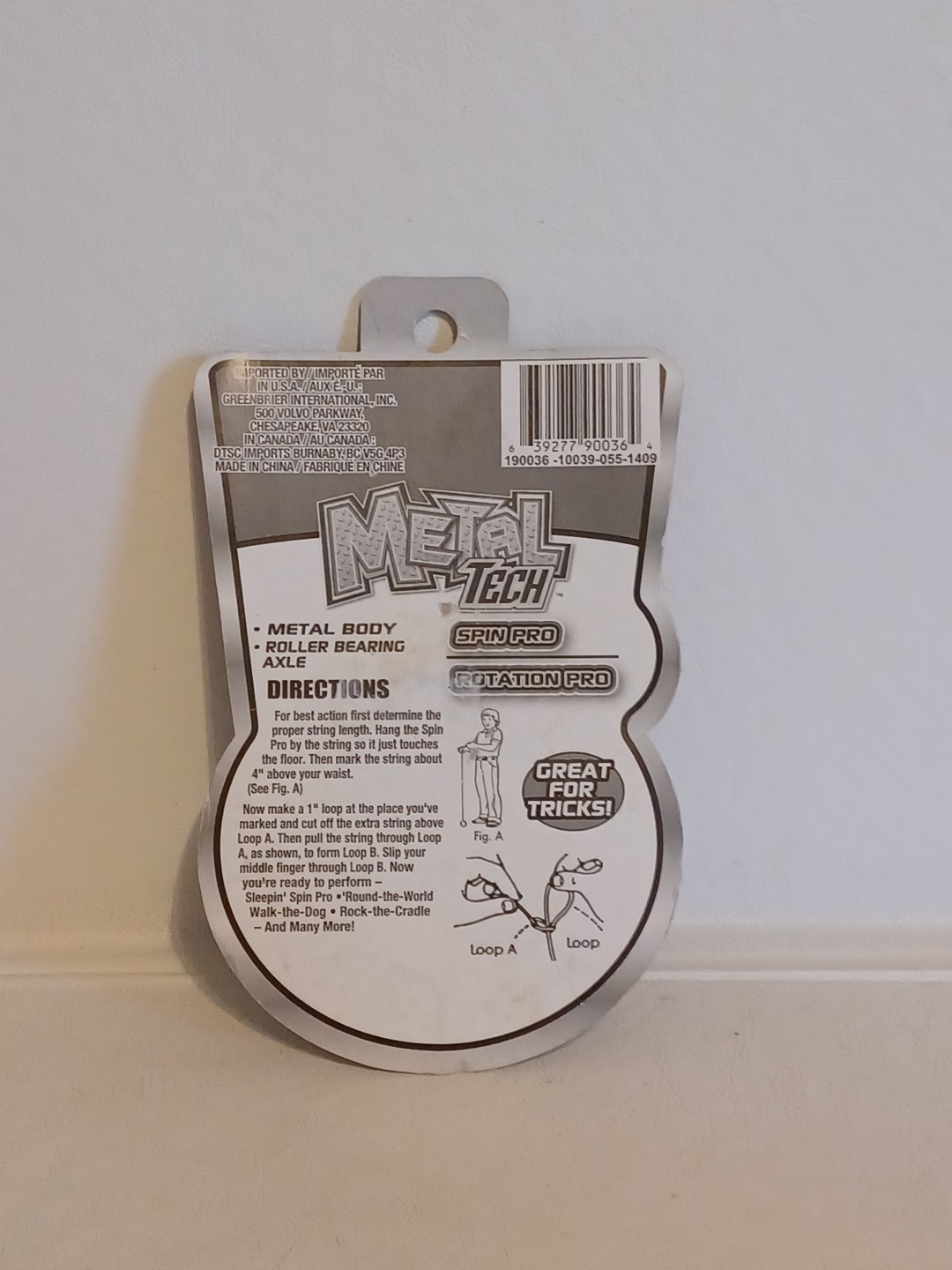 Metal Tech Spin Pro Yo-Yo With Roller Bearing Axle. New! Great For Tricks.