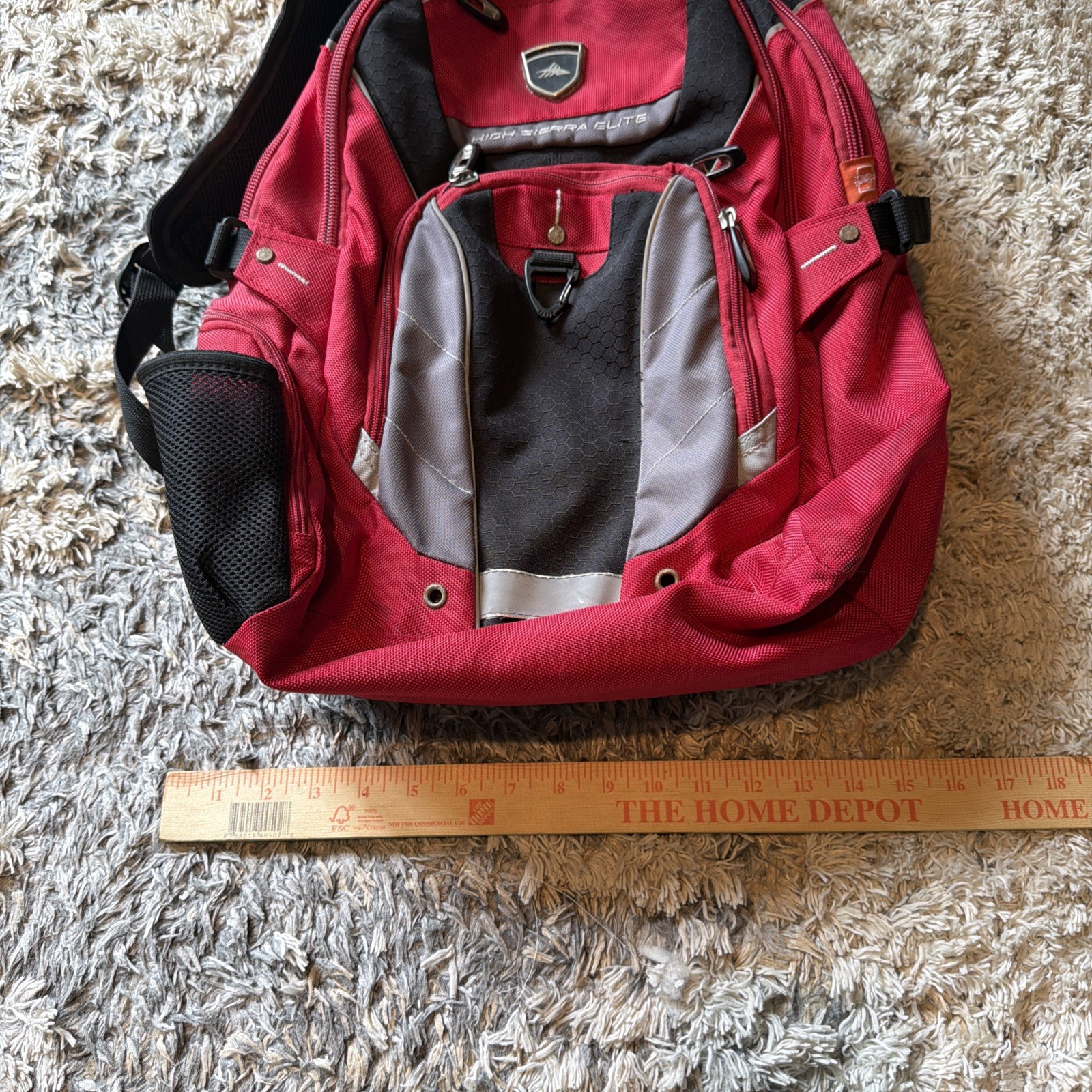 HIGH SIERRA Elite Hiking Backpack Airflow System Gray & Red