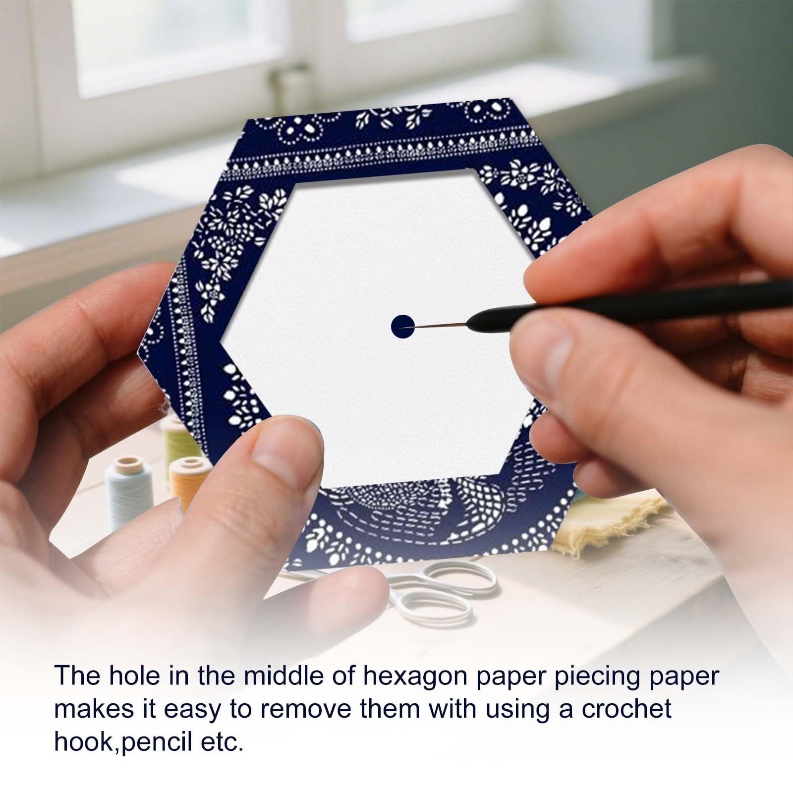 480 PCS 1 Inch Hexagon Paper Piecing Quilting Templates Patchwork Craft