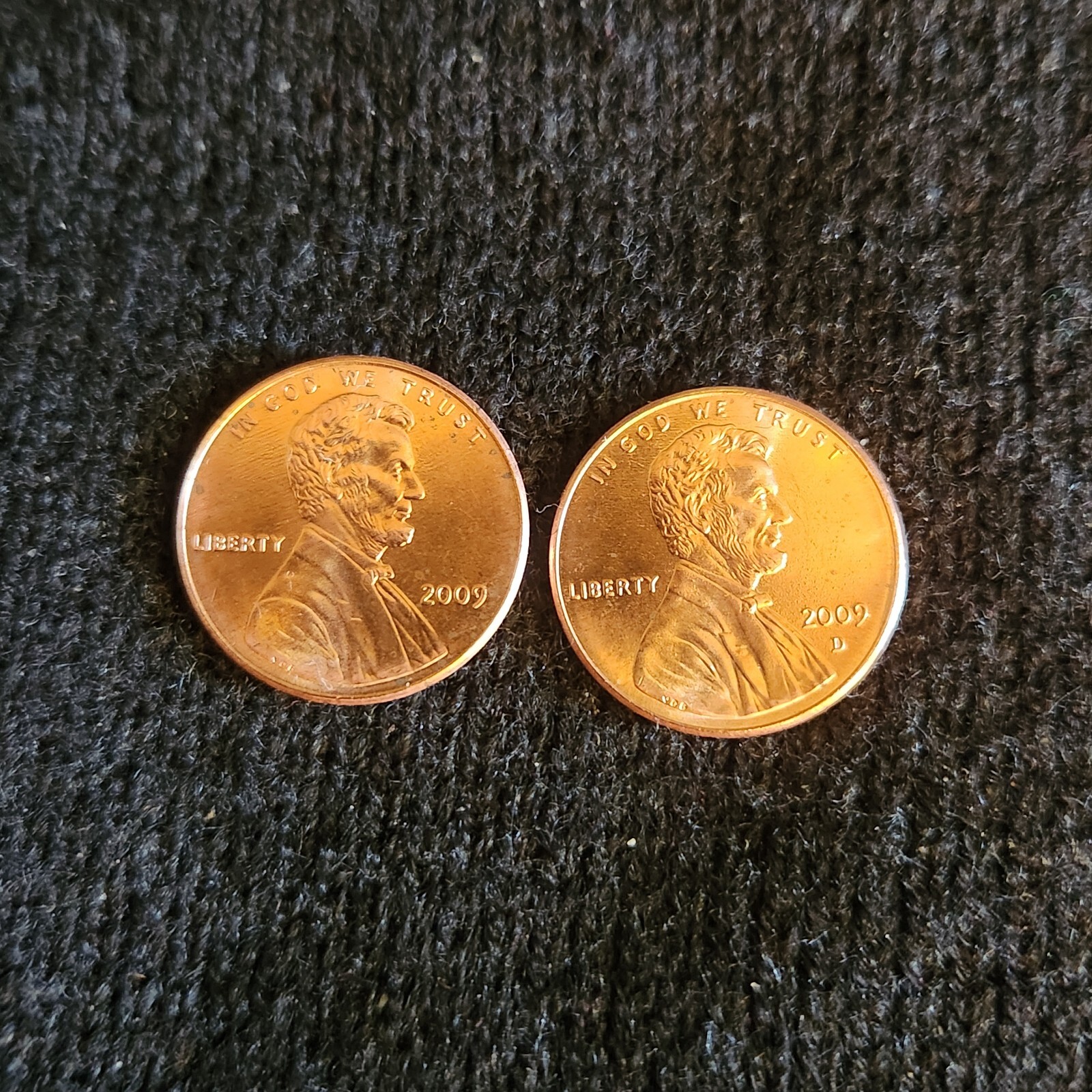 2009 Bicentennial Penny P&D Set. Log Cabin Uncirculated
