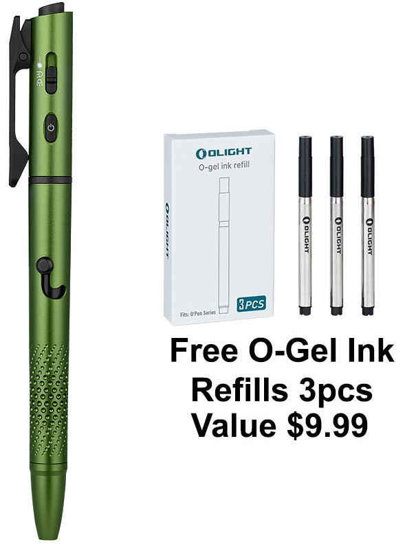 Olight OPen 3 OD Green Multifunctional Pen Light, 120 L White Light & Green Beam