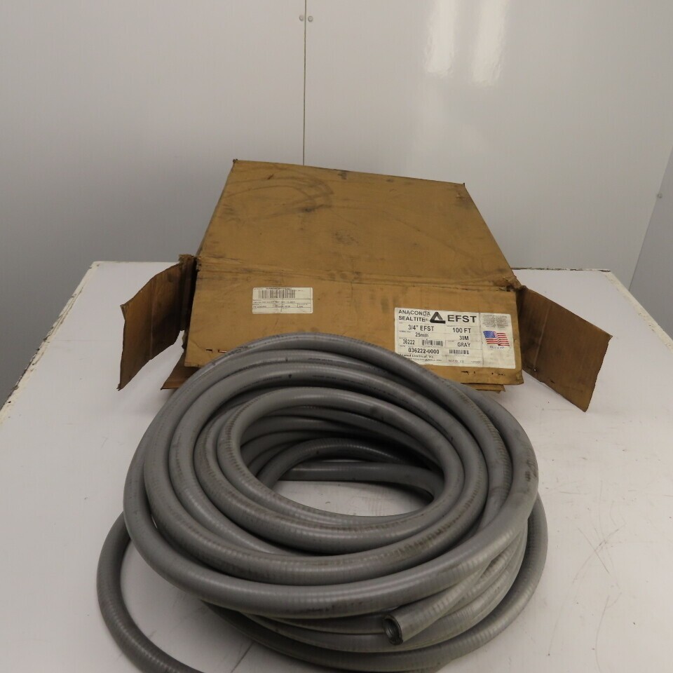 Anaconda Sealtite 3/4" x 75' Long EFST Grey Flexible Liquid-Tight Conduit