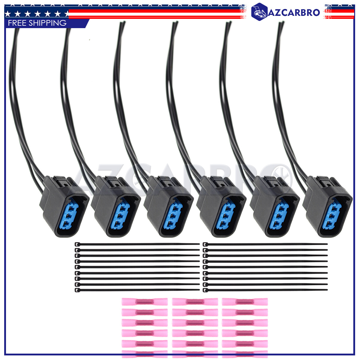 6pcs Ignition Coil Connector Plug Clip for Honda Accord 2007-2017 CR-V 2002-2017