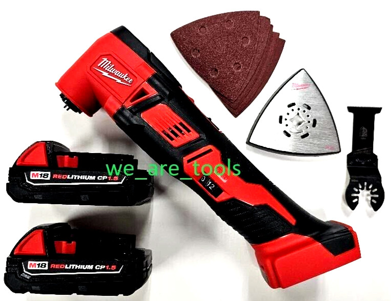 Milwaukee M18 2626-20 Cordless Multi-Tool Oscillating, 2) 1.5 AH Battery Compact