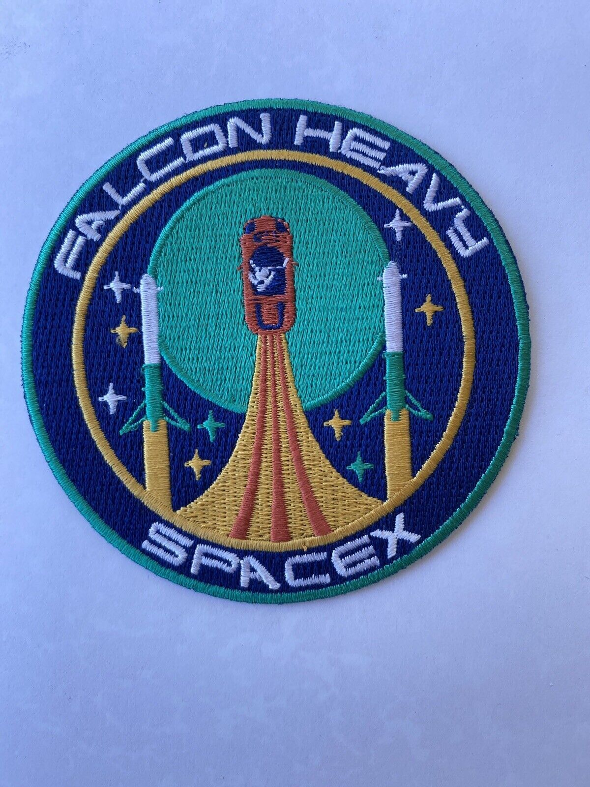 NEW SpaceX Falcon Heavy Satellite Launch Patch 3" Embroidered Iron On Sew On