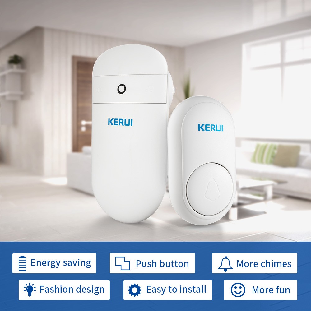 No Batteries Needed Wireless Security Doorbell 330Ft Coverage 52 Pleasant Chimes