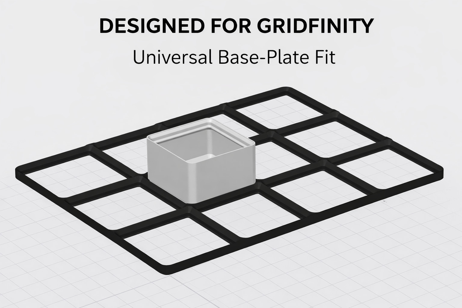 Gridfinity 1×1 Bin Modular Drawer Storage | 3U 6U 9U | Fits Standard Base Plates