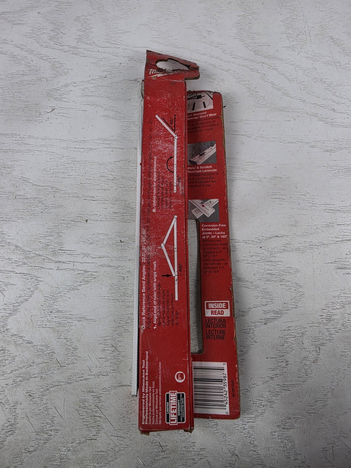 Milwaukee Tool 48-22-3801 Composite Folding Rule. Box Is Worn