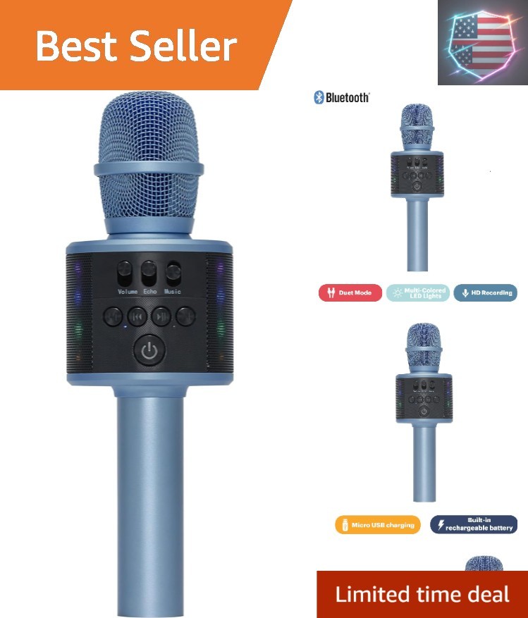 Wireless Bluetooth Karaoke Microphone with Built-in Speakers + HD Recording, ...