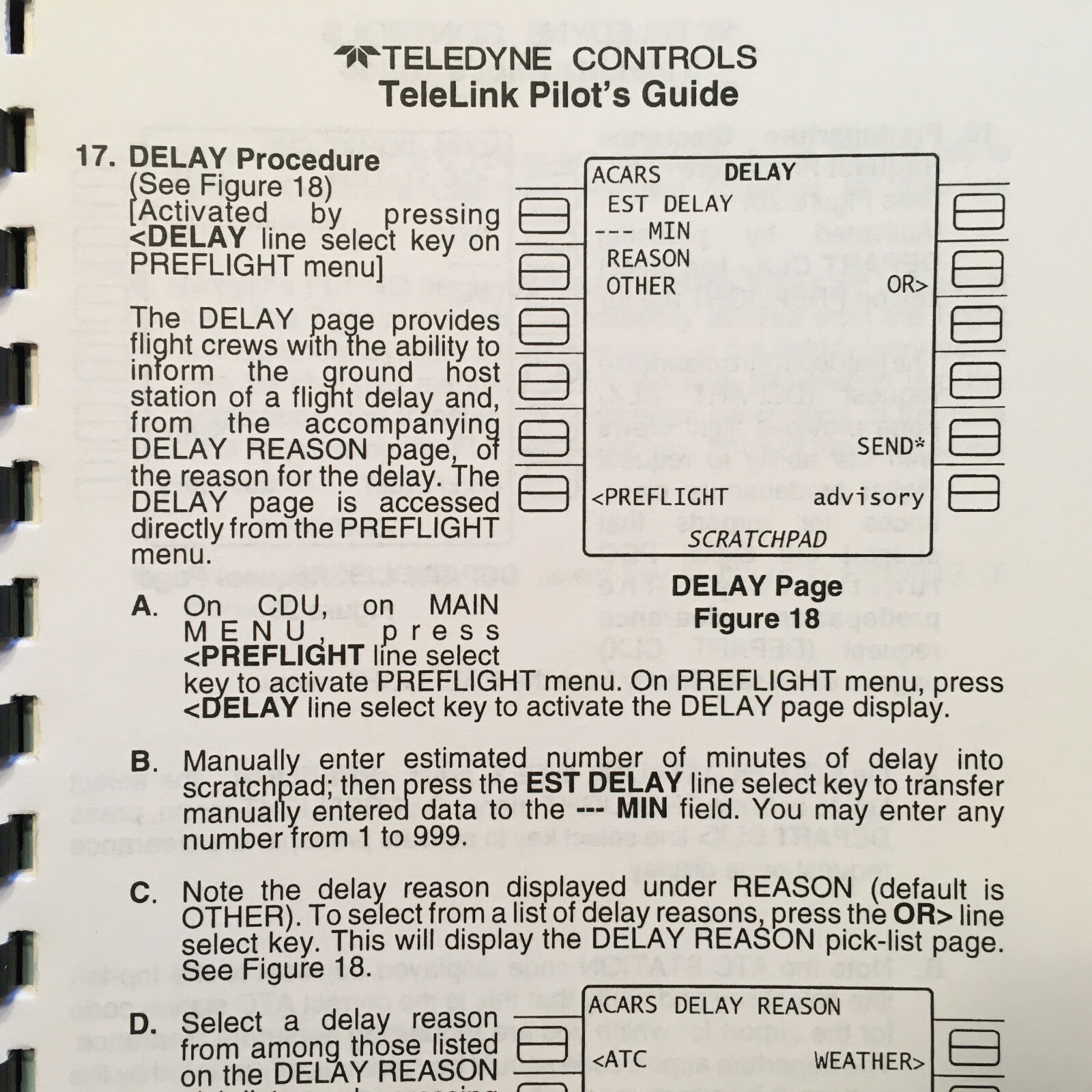 Teledyne ACARS TeleLink System Pilot's Guide Manual