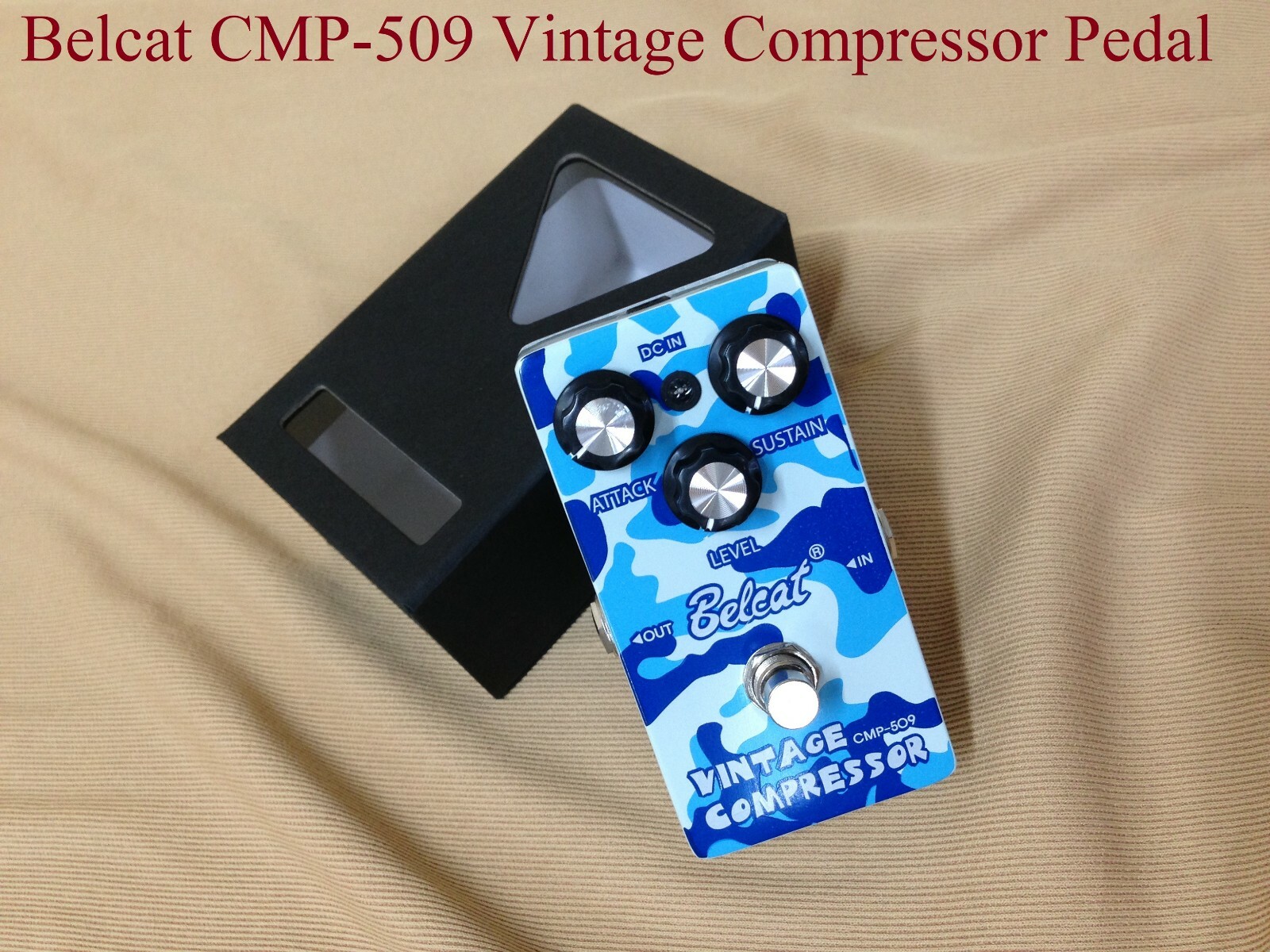 Belcat CMP-509 Guitar Effects Pedal, Vintage Compressor - Blue