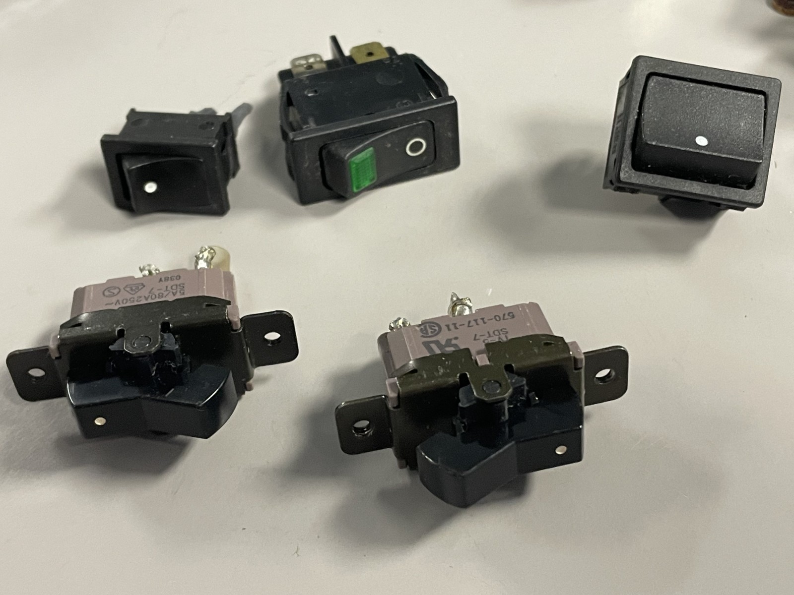 Mixed Lot 20 Plus Push Button/Toggle Switches - Lights - Segment Display - Used