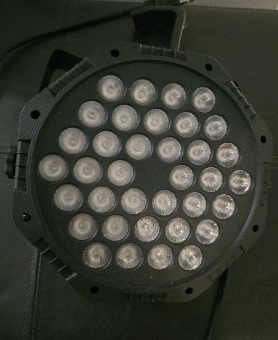 Lot Of Six (6) 36-Point LED Stage Light DMX CCBetter, Working, Good Cond W/clips