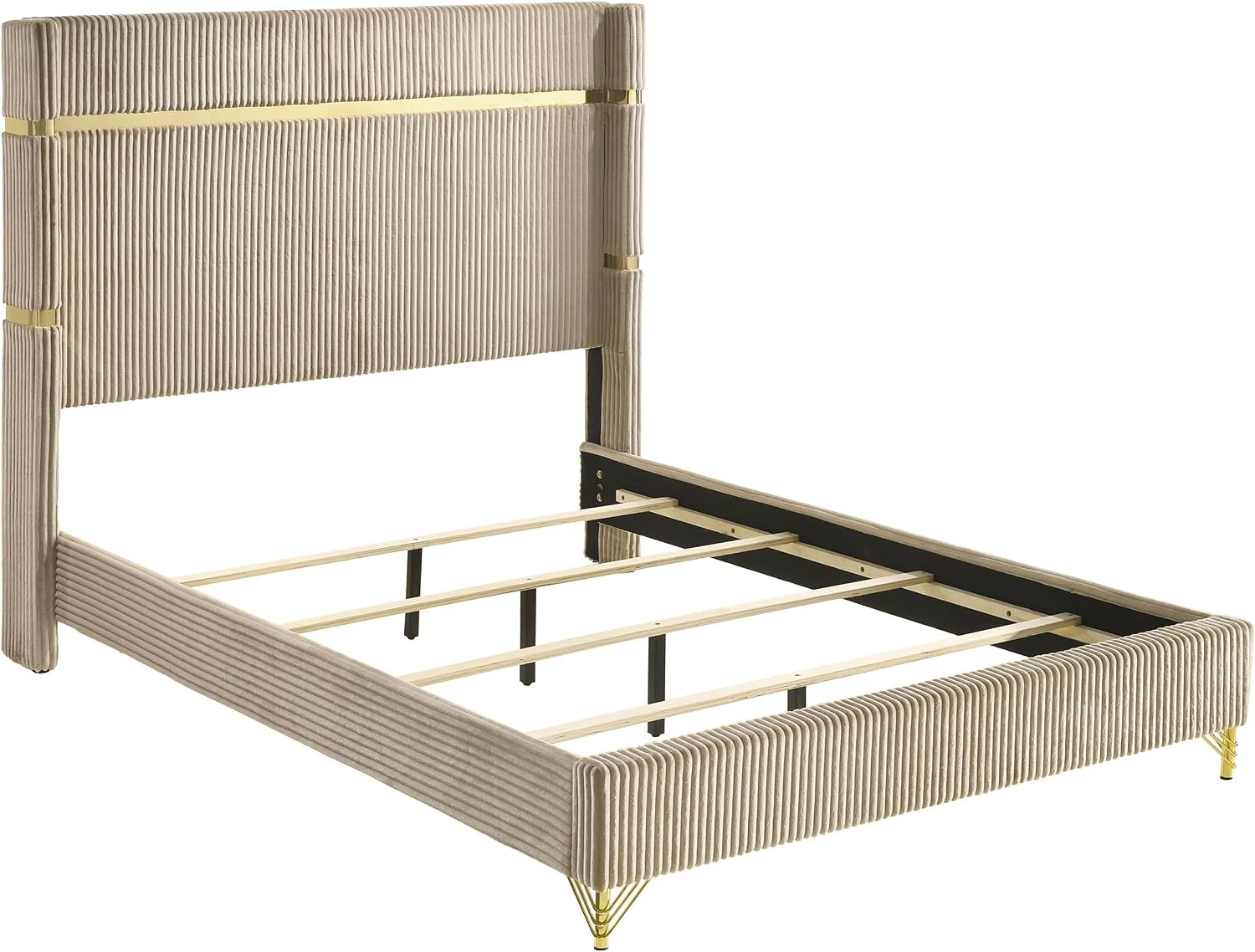 Coaster Home Furnishings - Lucia - Wood - Wingback Eastern King Panel Bed with G