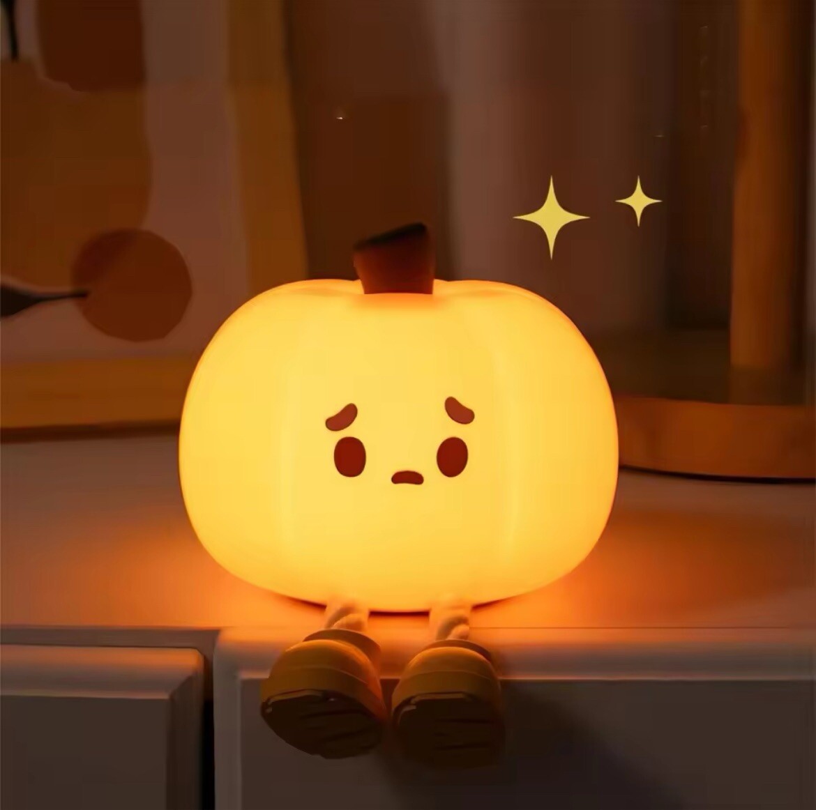 USB Rechargeable Pumpkin LED Night Light with Timer