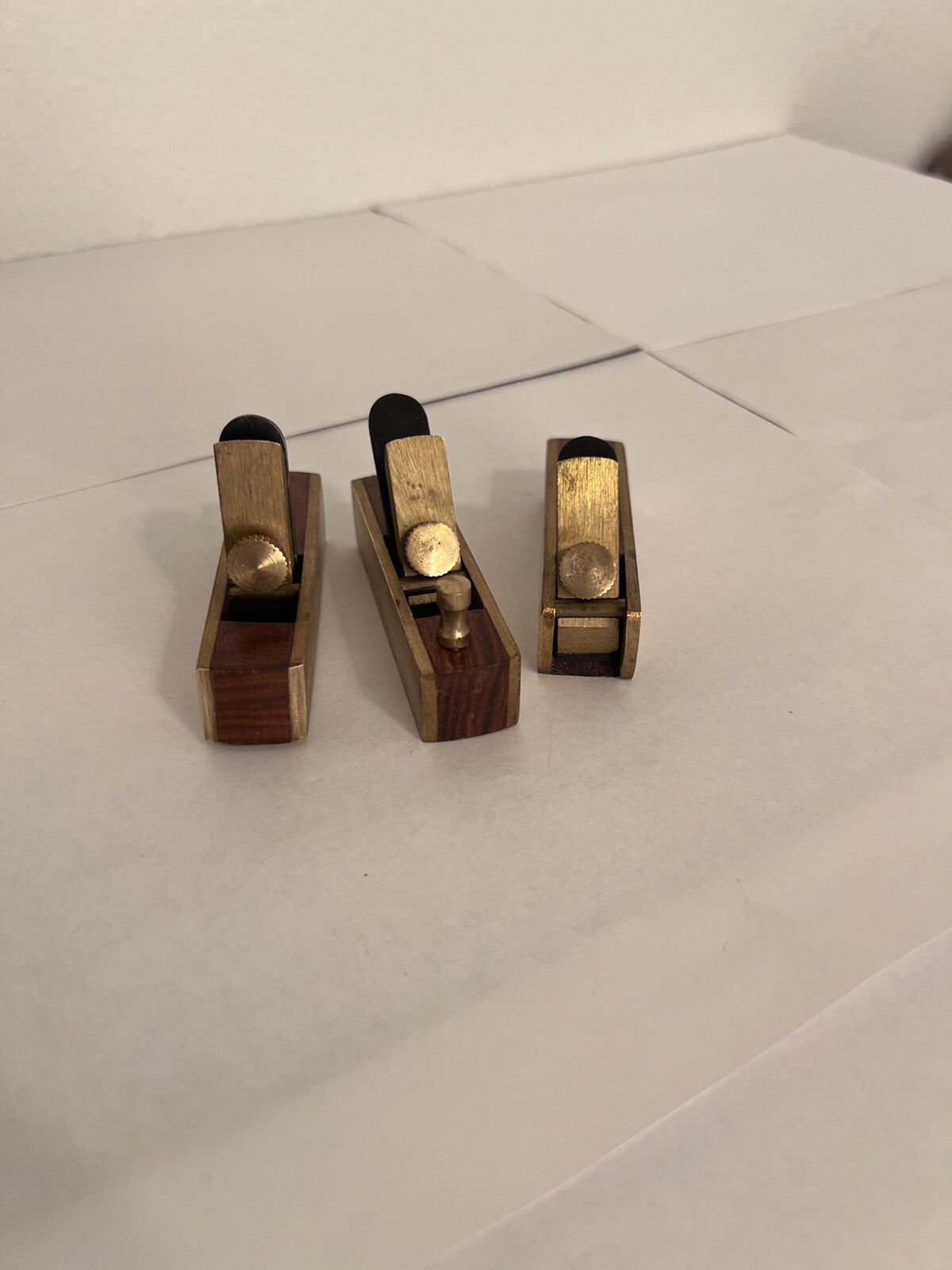 3" Mini Brass Bullnose Scraper Block Plane Wood Working Craft Planar Tool Set