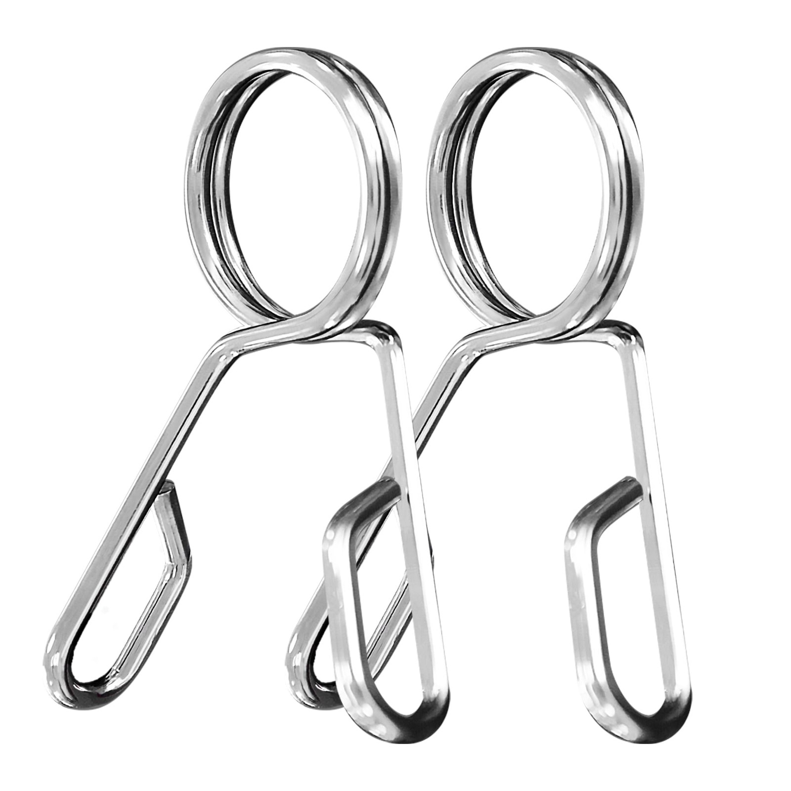Balelinko 2 Inch Dumbbell Spring Collars Barbell Collars-2 PCS, silver