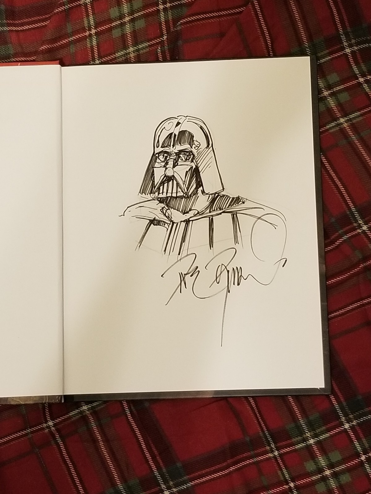 The Art of Dave Dorman Oil & Water Book Hardcover - Sketch Of Darth Vader & Sig.