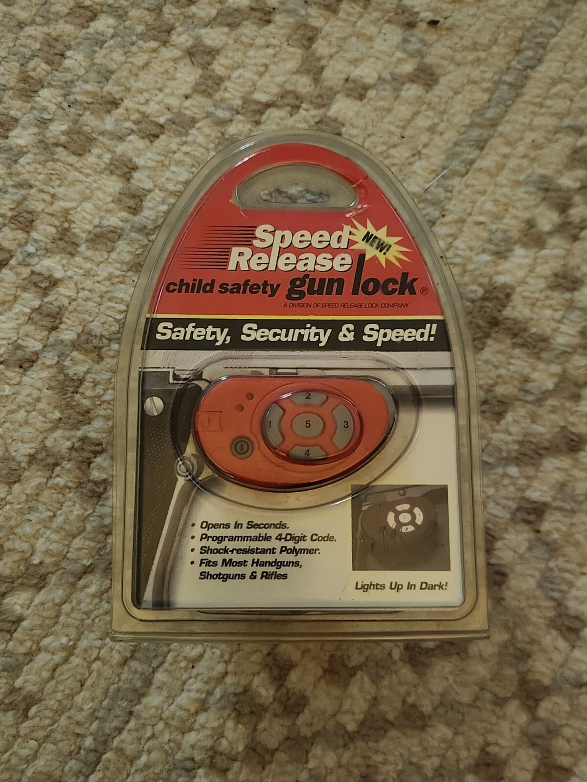 SPEED RELEASE ELECTRONIC GUN LOCK ( NEW OLD STOCK )