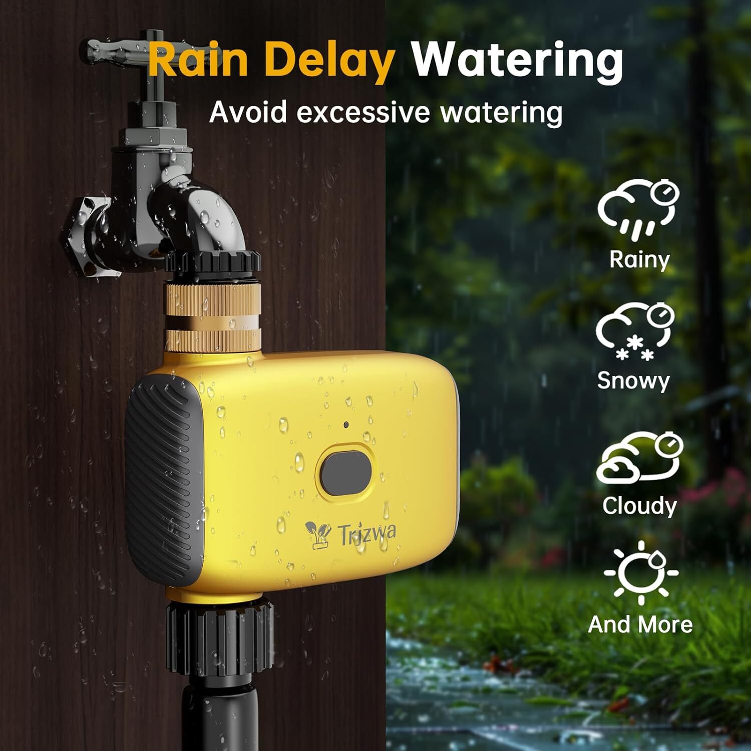 WiFi Smart Water Valve for Garden Irrigation System with Rain Delay Function