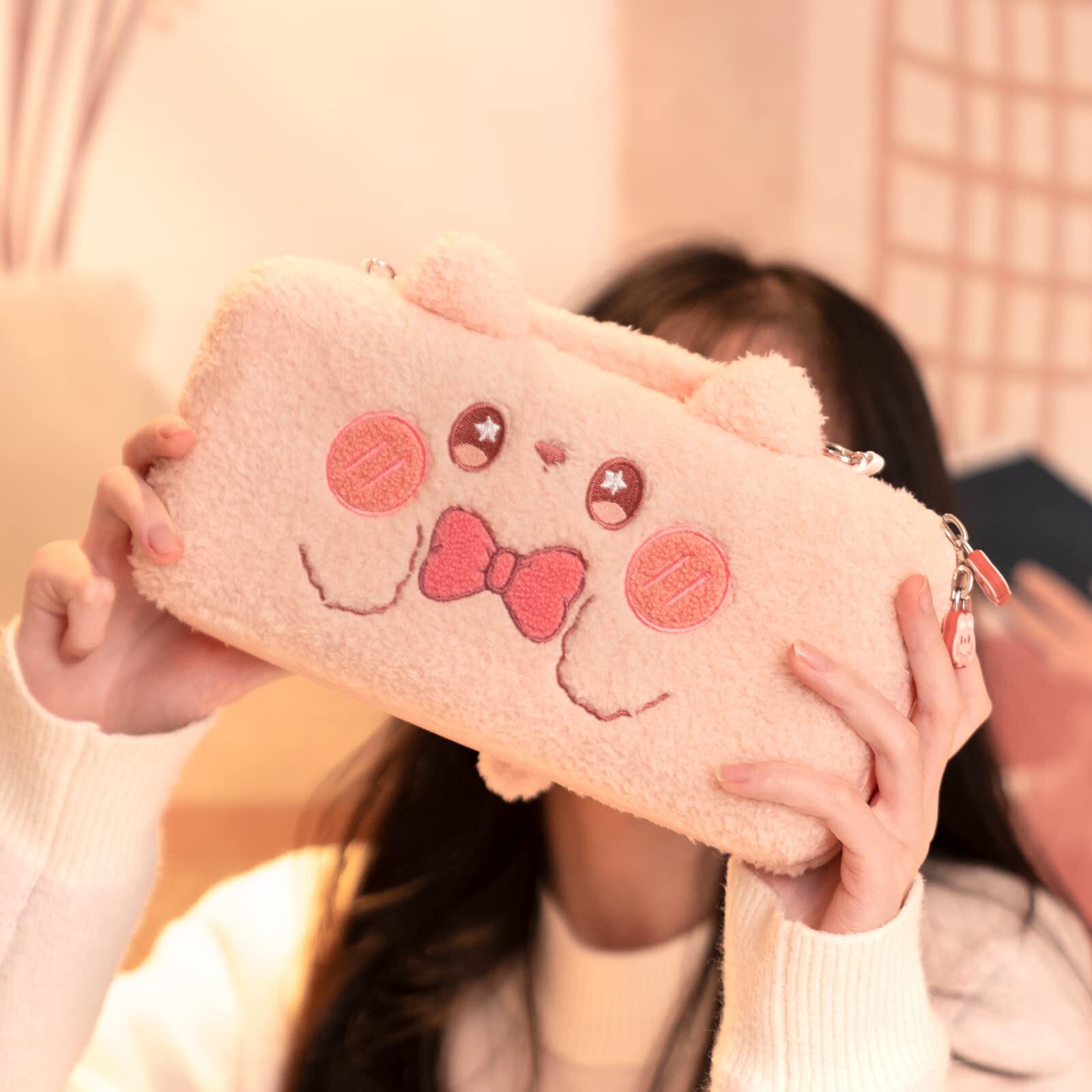 GeekShare Plush Bunny Carry Case for Nintendo Switch / Switch OLED Portable Bag