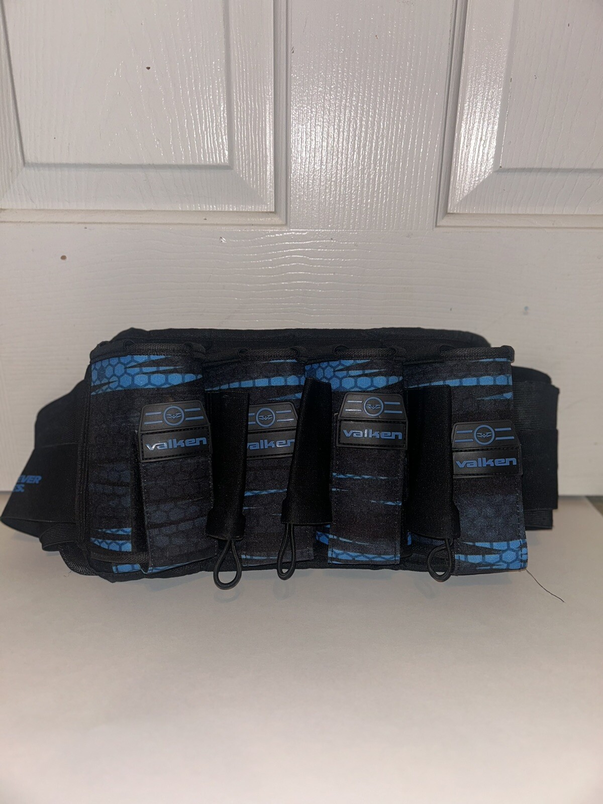 Valken Merica Blue Edition Paintball Pod Harness Pack 4+3 Plasma Blue