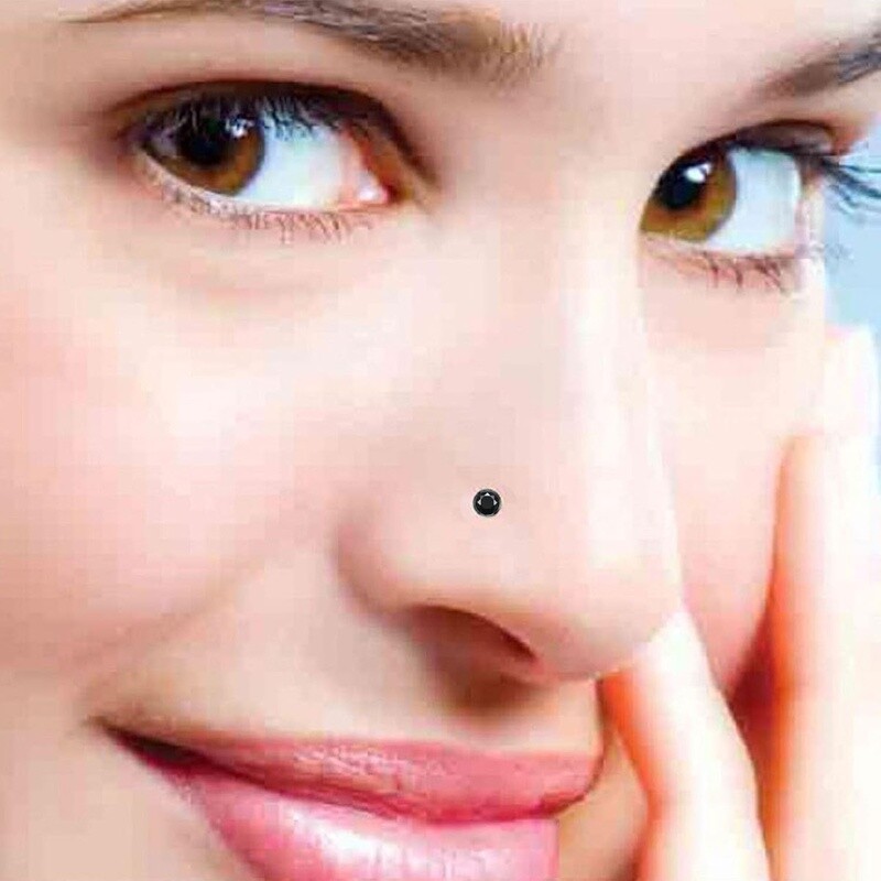 Nose Piercing Kit Self Piercing Gun Tool W/ Nose Stud & Cleaning Tablets New