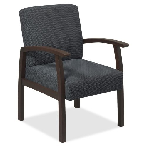 Lorell LLR68555 Deluxe Guest Chair - Espresso Frame 24x25x35.5