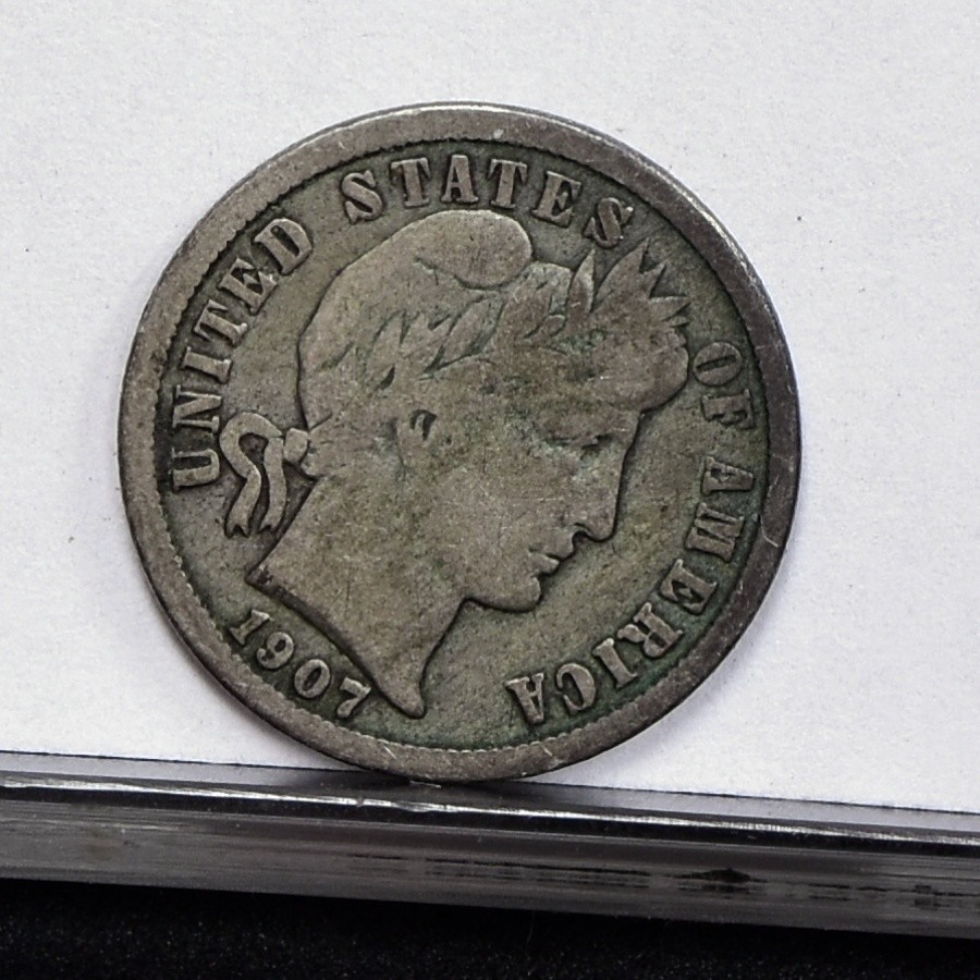 1915-S Barber Dime - VG Details, Cleaned (#61634-L)