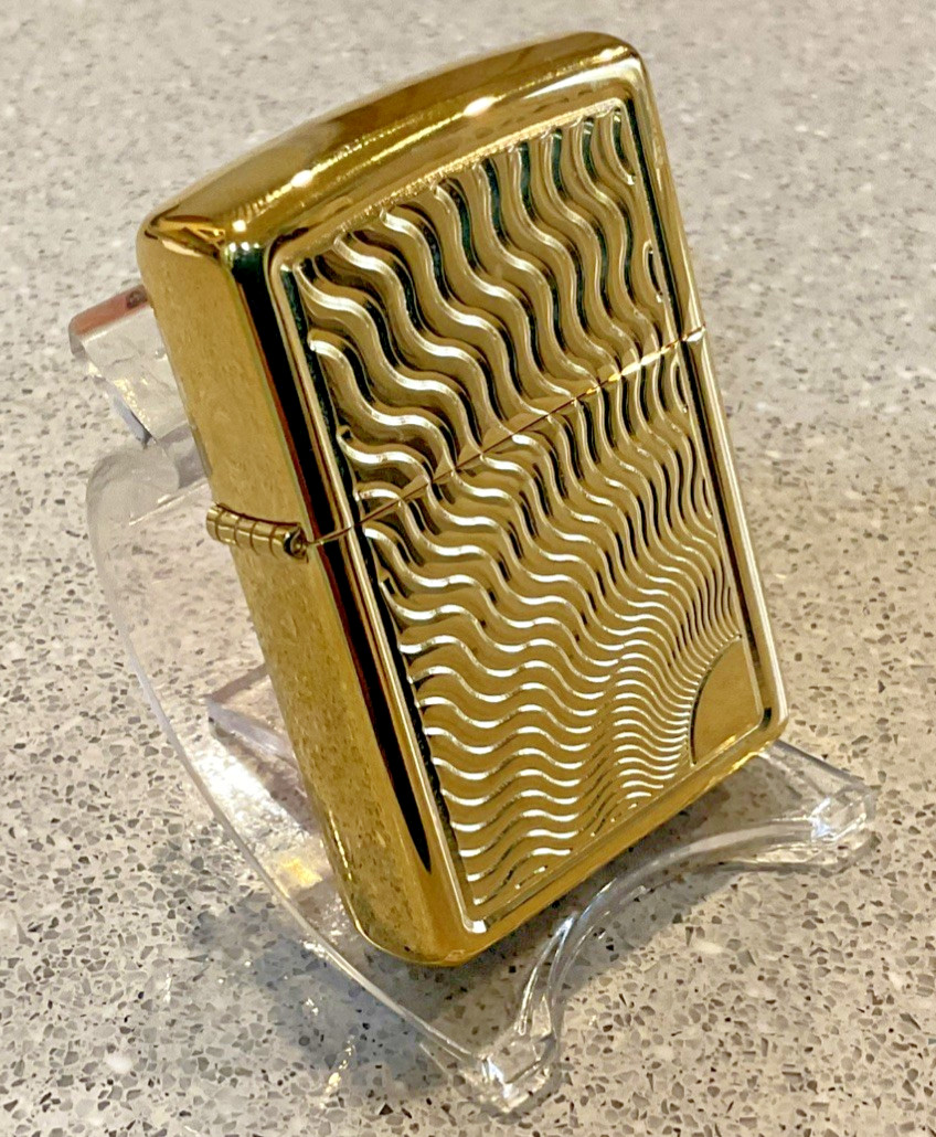 Genuine Brand New 2003 ZIPPO Lighter JEWELLERY QUALITY SUNBURST Design Brass