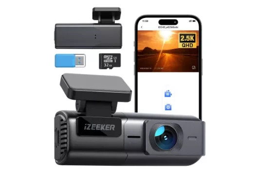 iZEEKER ID240 Video G Sensor 1440P WiFi 2.5K QHD Dashcam Mini Dash NO SD CARD