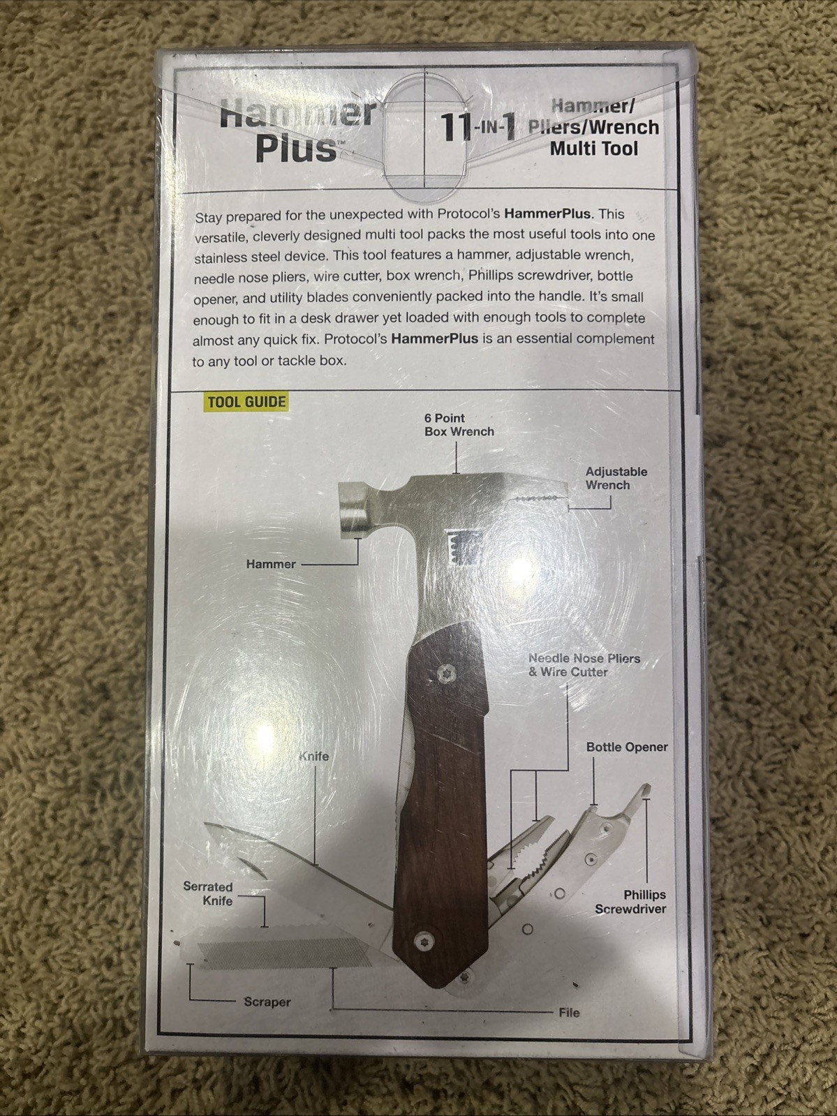 Protocol Hammer Plus 11 in 1 Multipurpose Tool - BRAND NEW K8
