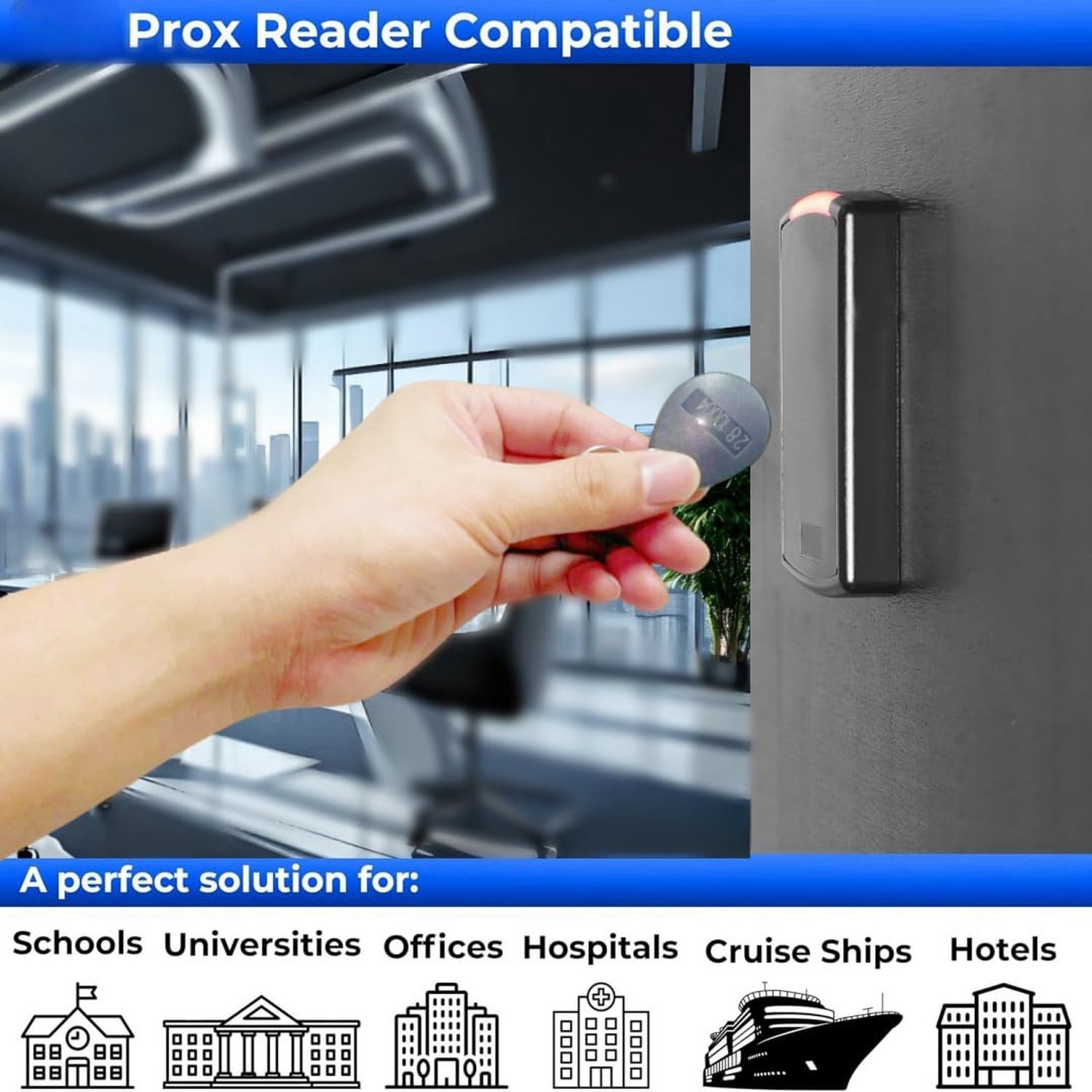 10 pcs 26 Bit Proximity Key Fobs Weigand Prox Keyfobs Compatable with 1346 13...