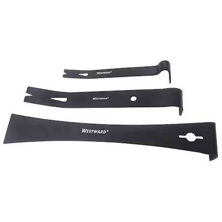 Westward 31Ma23 Pry Bar, Curved, High Carbon Steel, 3Pcs.
