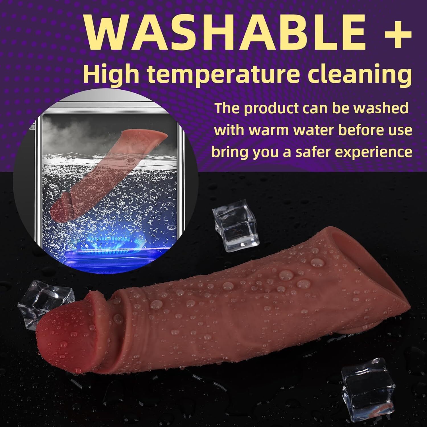Male Cock Girth Enlarger Enhancer Penis Extension Extender Sheath Sleeve USA