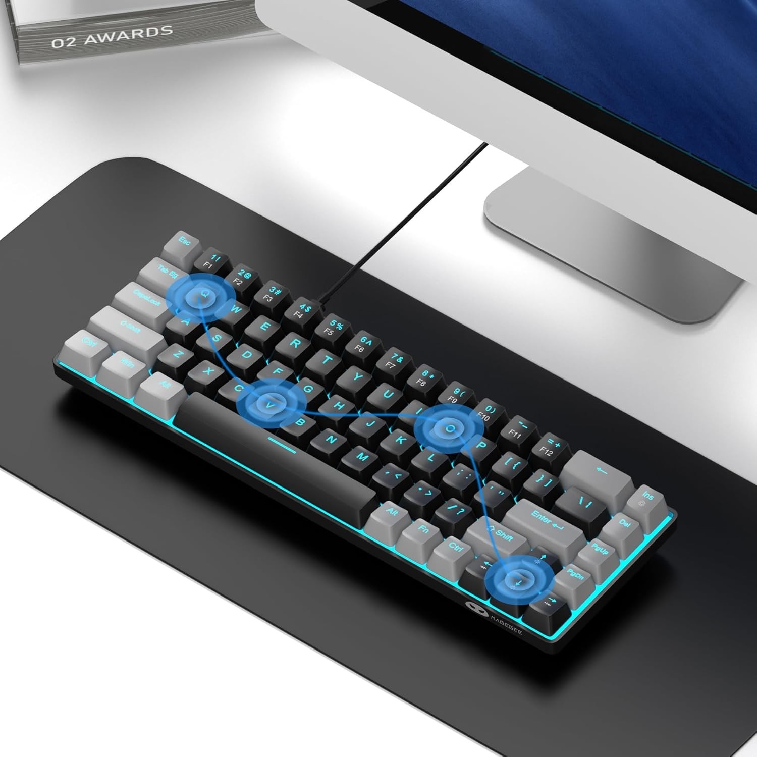Space-Saving 68 Keys Mechanical Gaming Keyboard with USB Connectivity - MK-Box