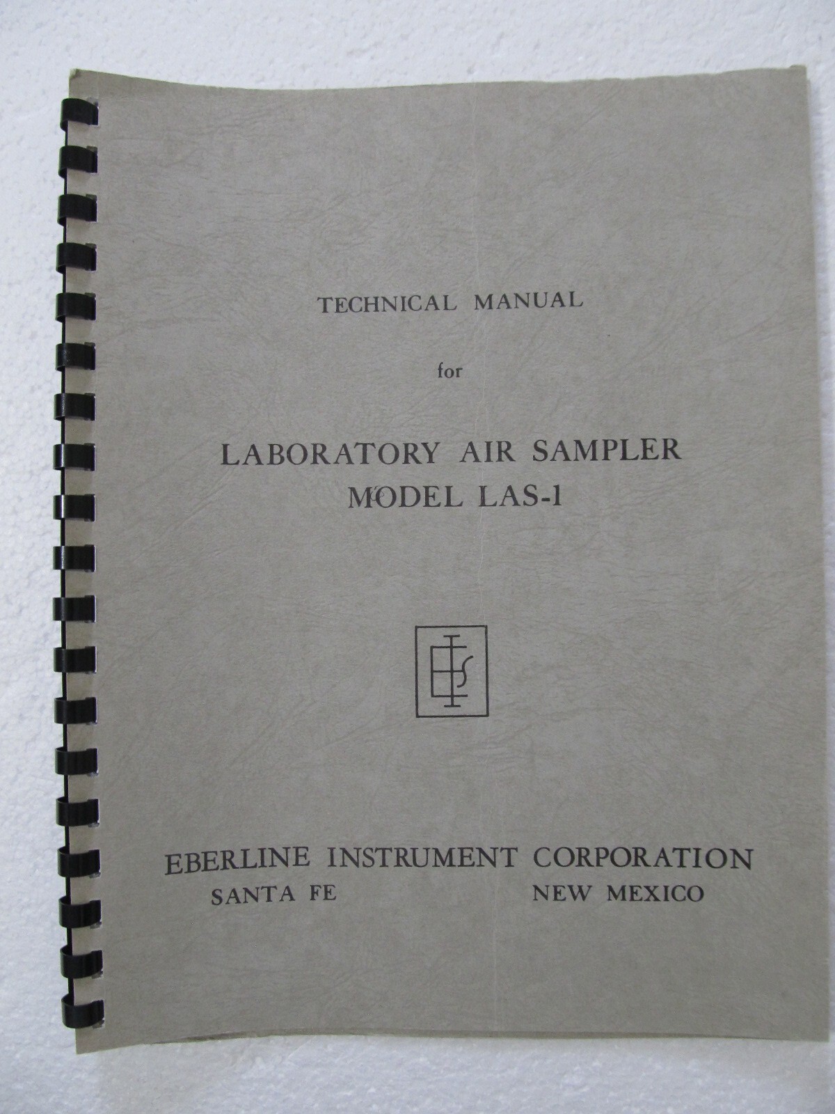 EBERLINE LABORATORY AIR SAMPLER LAS-1 TECHNICAL MANUAL Vintage