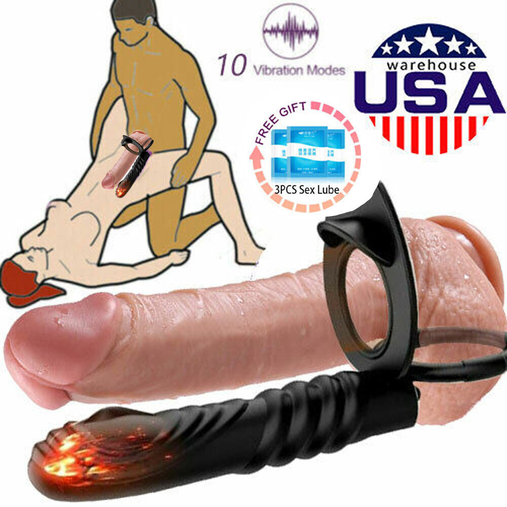 Vibrating Penis Cock Ring Clit G-spot Stimulator Couple Dildo-Sex-Toys For Men