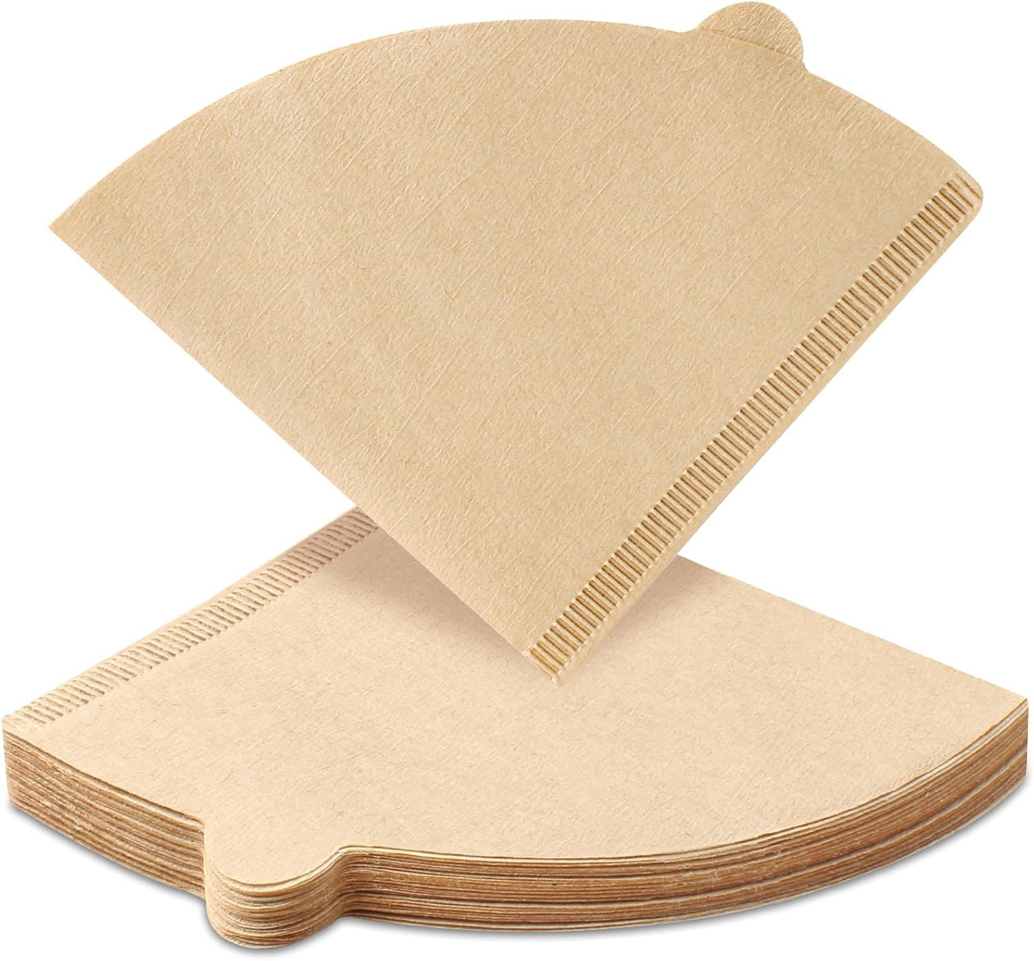100-Pack Unbleached Cone Coffee Filters – 2-4 Cup V60 Pour Over Paper Filters