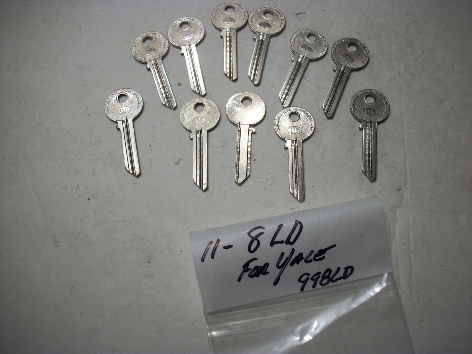 Locksmith LOT of 11, Key Blanks for YALE Locks, 8LD, 998LD  Uncut