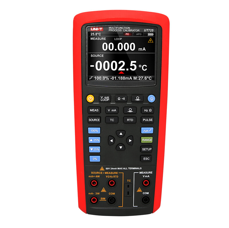 UNI-T UT725 Multifunction Temperature Process/ Loop Process Calibrator Tester