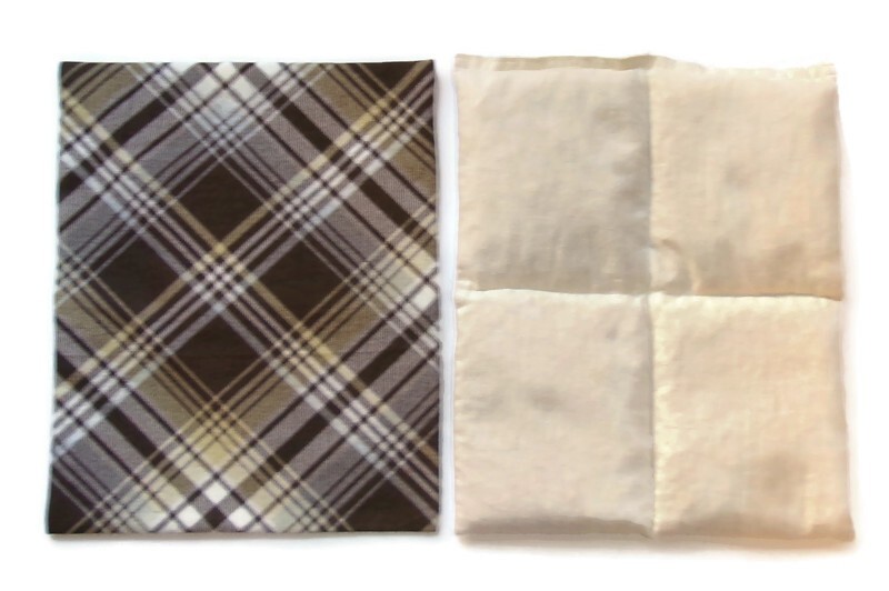 CORN Heating Bag w/WASHABLE Cover 10" x 12" Sectioned~ LOWER BACK~100% Natural!