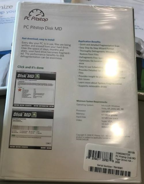 PC Pitstop Optimize, Driver Alert, Disk MD - New Factory Sealed discs